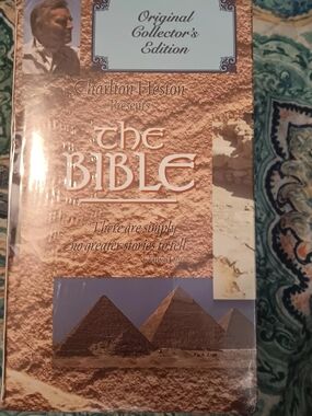 Charlton Heston Presents The Bible VHS Set Of 4 Original Collectors Edition Vntg